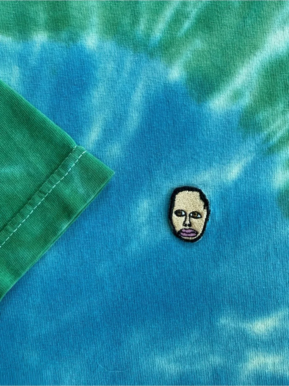 Odd Future Earl Sweatshirt Embroidered Face Tie Dye Tee ~ Size Large